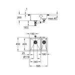 GROHE - Dřezy Dřez K700, 60x45 cm, kartáčovaná nerez 31577SD1