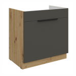 Spodní skříňka pod dřez Aria 80 ZL 1S BB - Premium Box Barva korpusu: Dub artisan, Barva dvířek: BL - Black AFM