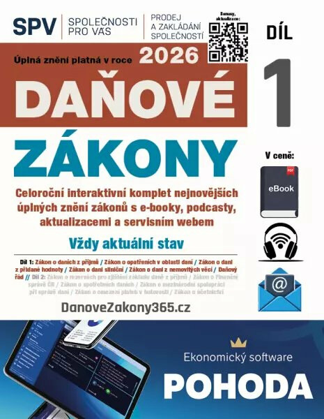 Daňové zákony 2026 (Díl 1.)