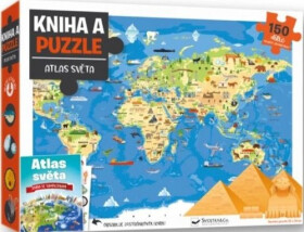Kniha puzzle Atlas světa