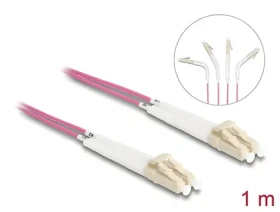 Delock Optický kabel LC-LC úhlový / Optický kabel / Multimód OM4 / 1 m (88087)