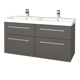 Dřevojas - Umyvadlová skříňka Q MAX SZZ4 120 - N06 Lava / Úchytka T02 / N06 Lava 332327B
