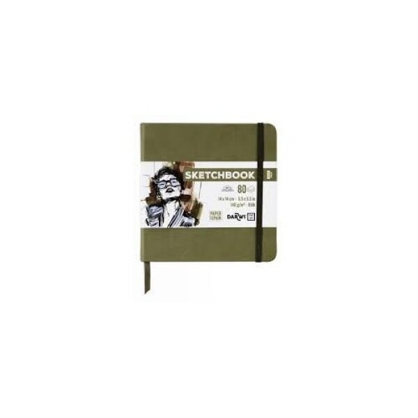 Skicovací blok Khaki 14x14 140g 80 listů