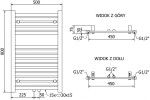 MEXEN/S - Hades radiátor + topná tyč 800 x 500 mm, 600 W, antracit W104-0800-500-2600-66