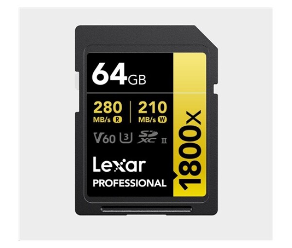 Lexar SDXC Pro 1800x U3 UHS-II R280/W210 (V60) 64GB EDF_1138247