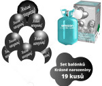Helium set - černé balónky KRÁSNÉ NAROZENINY - balonky.cz Helium set - černé balónky KRÁSNÉ NAROZENINY - balonky.cz