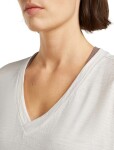 Dámské merino triko s krátkým rukávem ICEBREAKER Wmns 150 Tech Lite SS Relax V Neck Tee, Ecru Hthr velikost: S