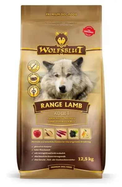 Wolfsblut Range Lamb 12,5 kg / Granule pro dospělé psy / jehněčí a rýže / bez lepku / všechna plemena
