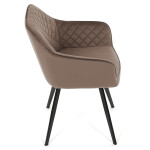Jídelní židle, hnědá, sametová látka, DCH-425 BR4