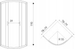 KERRA - Sprchová kabina Tiara 80x80 půlkruhová s vaničkou 5907548112651