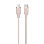 Devia Jelly Series silikonový kabel růžová / Kabel USB-C - USB-C / 1,2 m (6938595386688)
