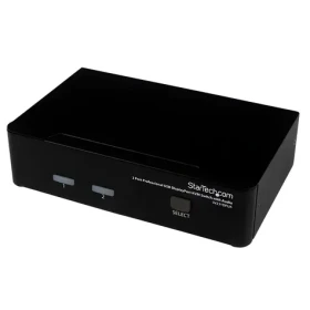 StarTech 2-portový DisplayPort KVM černá / KVM přepínač / USB klávesnice a myš / 3840×2400 px (SV231DPUA)