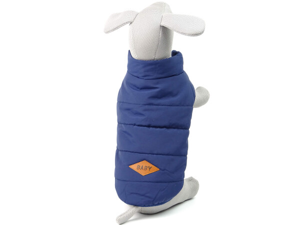 Baby zimní bunda pro psa Barva: Modrá, Délka zad (cm): 38, Obvod hrudníku: 63 - 66 cm