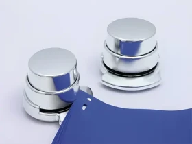 WEDO Sešívačka bez drátků stříbrná / Sešívačka / Plast / kapacita 4 listy / 6x6x5,5 cm (127154)