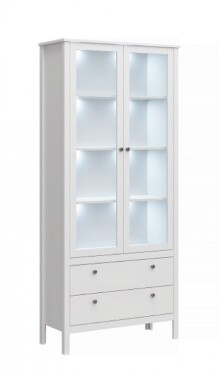 ARTEN (NANO Systems s.r.o.) Vysoká vitrína OLE-2W2S (Bílá)