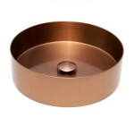 Umyvadlo na desku v barvě rose gold SAT Aurum 38x38 cm bez přepadu SATAUR3838BRG SATAUR3838BRG