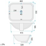 REA - Zápustné umyvadlo Anabel 46 REA-U0624