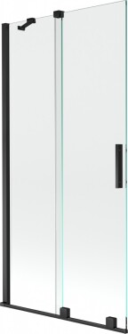 MEXEN/S - Velar Dvoukřídlá posuvná vanová zástěna 90 x 150 cm, transparent, černá 896-090-000-01-70