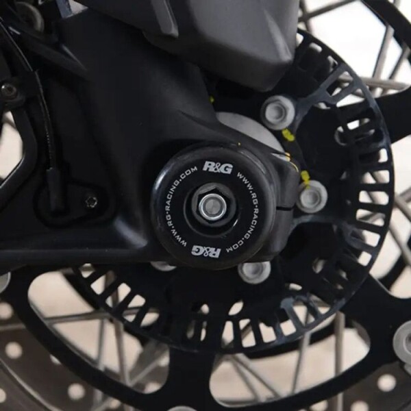 Chrániče přední vidlice pro Moto Guzzi V85Tt a V100, černá - Černá