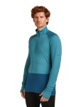 ICEBREAKER Mens 200 ZoneKnit LS Half Zip, Atlantis/Topaz/Cb (vzorek) velikost: M