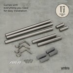 Roztažitelná garnýž 81-162 cm Umbra ZEN - stříbrná