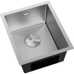 MEXEN - Trixo ocelový dřez 1-bowl 370 x 440 mm, nerez 6412371000-01