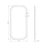 SAPHO - MANOR zrcadlo s LED osvětlením 50x100cm MN500