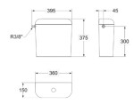IDEAL STANDARD - Splachovací nádržka, DualFlush, boční přívod vody, bílá W630301