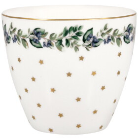 GREEN GATE Latte cup Philippa Petit White 300 ml, zlatá barva, porcelán 300ml
