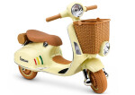 Mamido Dětský elektrický skútr Vespa 2x35W béžový