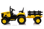 Mamido Dětský elektrický traktor s vlečkou 12V 7Ah žlutý