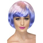 Krátká funky růžovofialová paruka Babe s ofinou