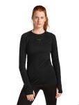 Dámské merino tričko s dlouhým rukávem ICEBREAKER Wmns 125 ZoneKnit LS Crewe, Black velikost: S