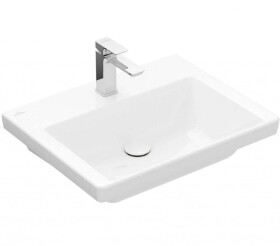 VILLEROY & BOCH - Subway 3.0 Umyvadlo nábytkové 60x47 cm, bez přepadu, otvor pro baterii, CeramicPlus, Stone White 4A706LRW