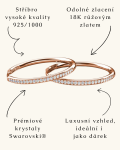 Elenys pozlacené náušnice s krystaly Swarovski® 18K růžové zlato