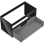 MEXEN - Box-A skříňka pro umyvadlo 90, 1 šuplík, černá lesk 91AX0-0900-470-1-70