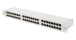 Lanberg Patch panel 48 portů stíněný šedý / Patch panel / 19" / 1U / Cat.6 FTP (PPS6-1048-S)
