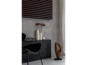 Akustický panel – Černá / dub tmavý 270 × 30 cm