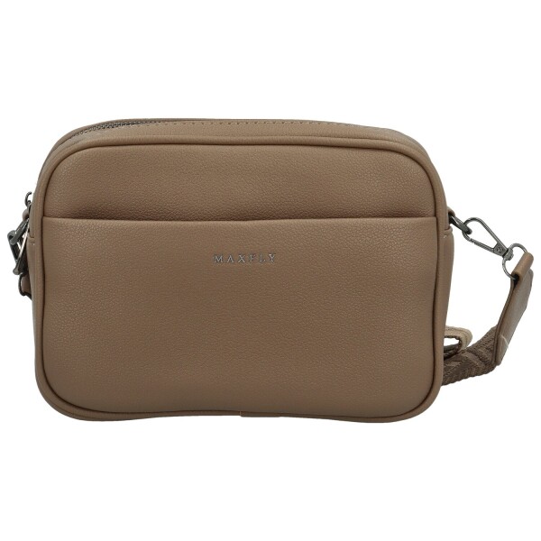 Stylová dámská koženková crossbody kabelka MaxFly Tarja, hnědá