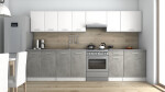 FRONTI Kuchyňská linka LUIZA 320x260 - Bílá + Beton