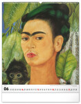 Nástěnný kalendář 2027 Notique Frida Kahlo, 48 x 56 cm