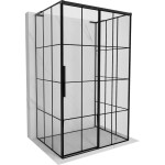 MEXEN/S - Rox-3S L sprchový kout 3 stěnný , posuvný pravá 155 x 110, černá kratka, černá 8C2L-155-110-70-77-3S-P