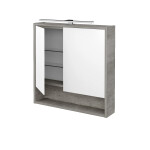 Dřevojas - Dvoudveřová galerka FOCUS GA2NOE 70 - D01 Beton 282905