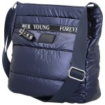 Stylová dámská textilní crossbody kabelka Zayana, tmavě modrá