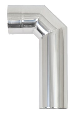 Zahnutý kouřovod 90°, 115 mm - nerezový CWZ90STL