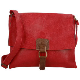 Trendy dámská koženková crossbody kabelka Ada, červená