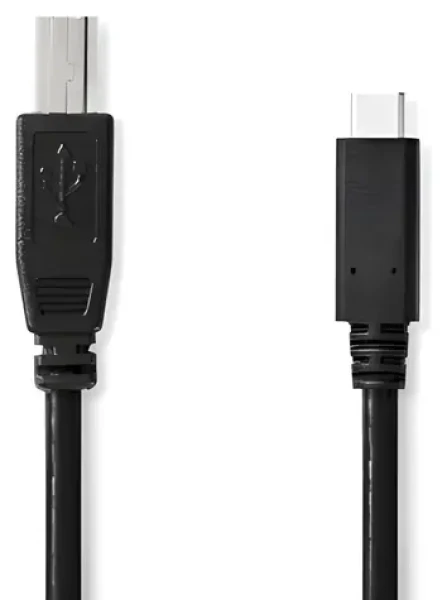 Nedis USB-C - USB-B černá / Kabel USB / USB 2.0 / 480 Mbps / 1 m (CCGL60650BK10)