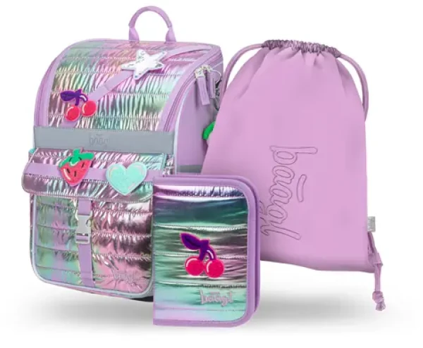 BAAGL SET 3 Zippy Lavender: aktovka, penál, sáček (A-35952)