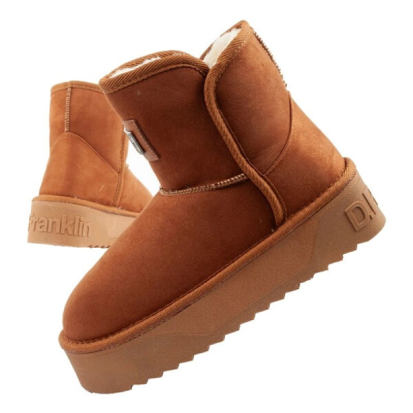 D.Franklin dámské sněhule zimní módní kožešinové zateplené boty hnědé dámské 38