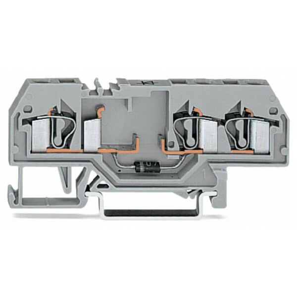 WAGO 281-673/281-410 diodová svorka 6 mm pružinová svorka osazení: L šedá 50 ks